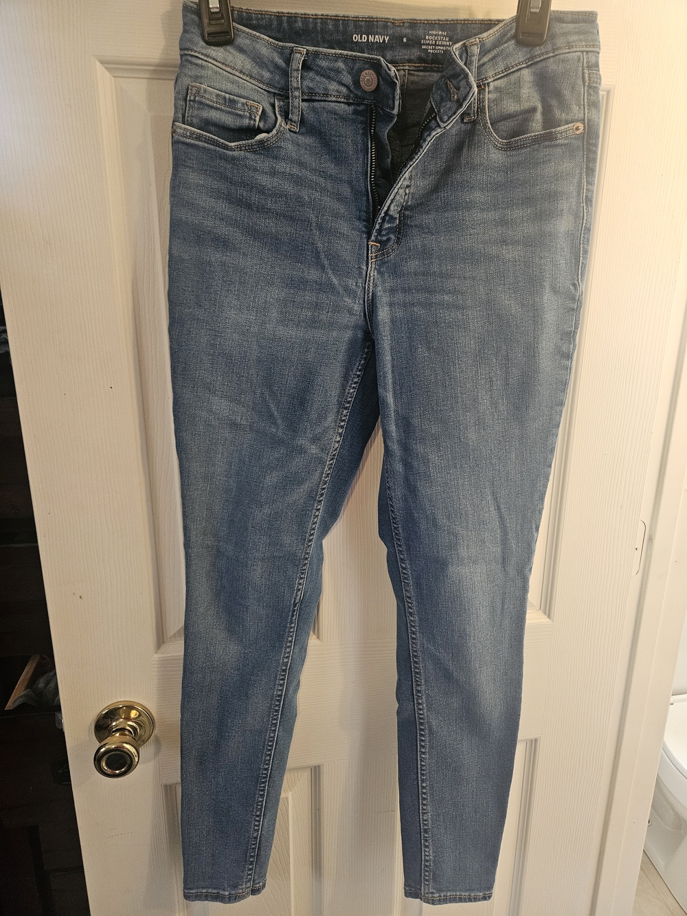 Old Navy Women's Medium Blue Rockstar Super Skinny Jeans